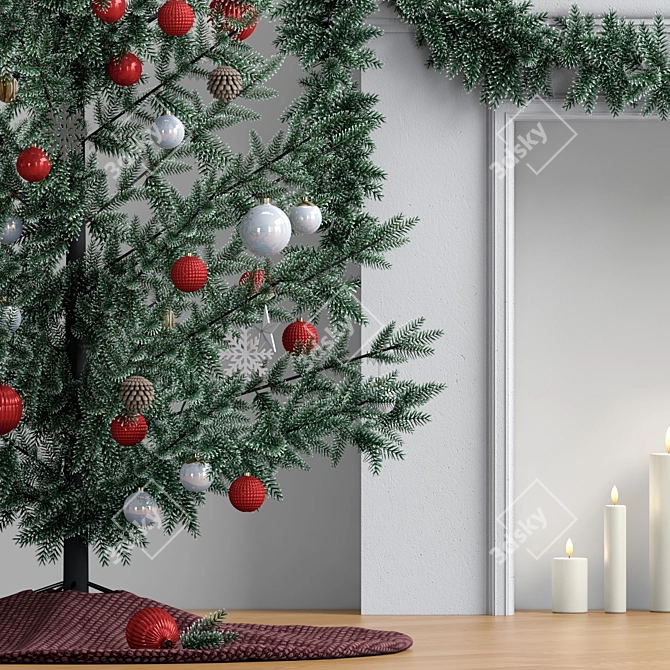 Handcrafted Christmas Tree 2300mm 3D model image 4