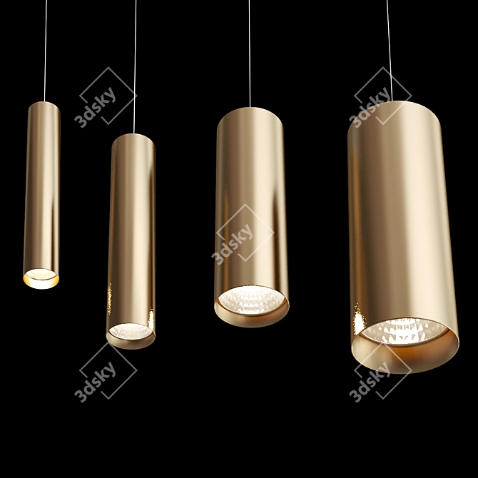 Pollice Cilindro Pendant Light 3D model image 2