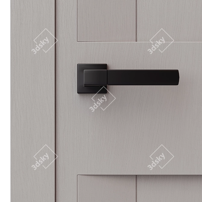 Contemporary Style Door with Unique Design 3D model image 2