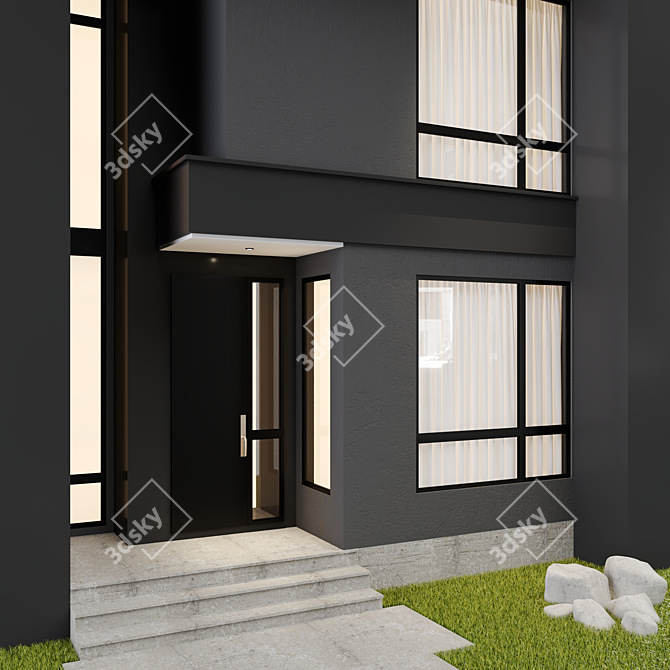 Contemporary House 5 Model Kit 3D model image 3