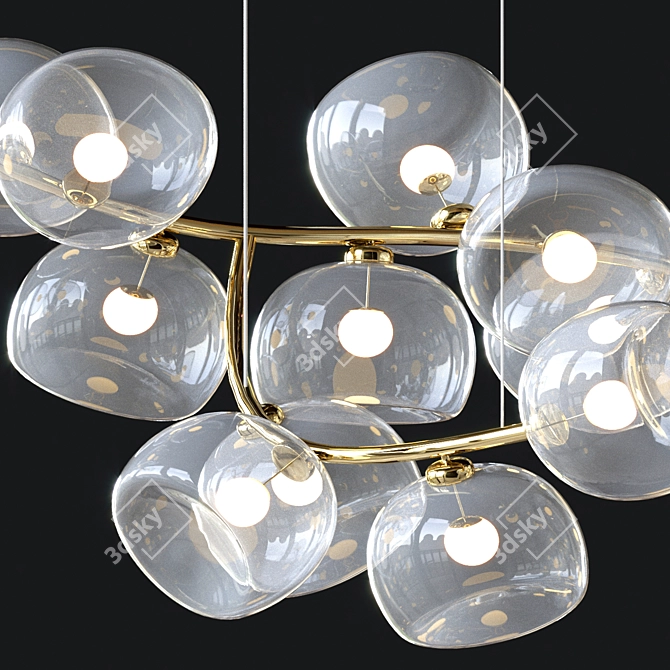 Elegant Maehwa Pendant Light 3D model image 2