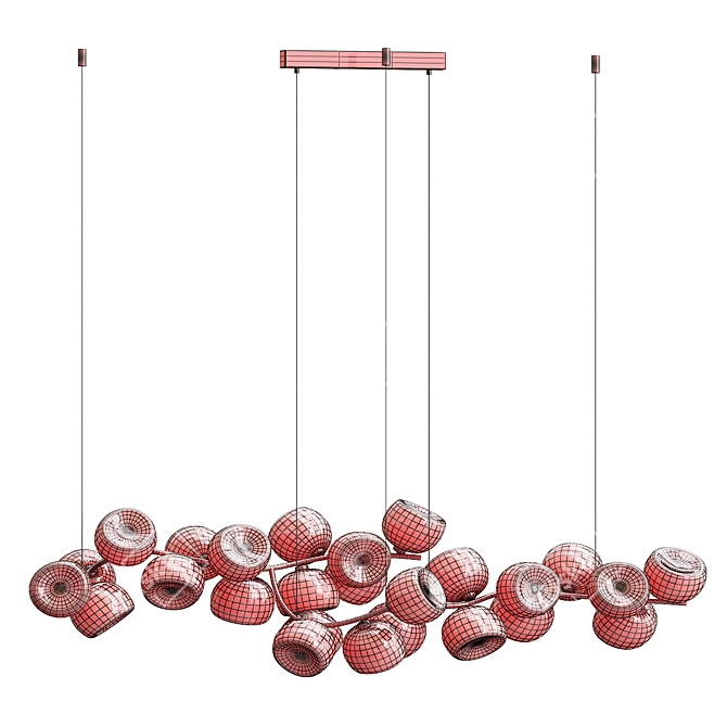 Elegant Maehwa Pendant Light 3D model image 3