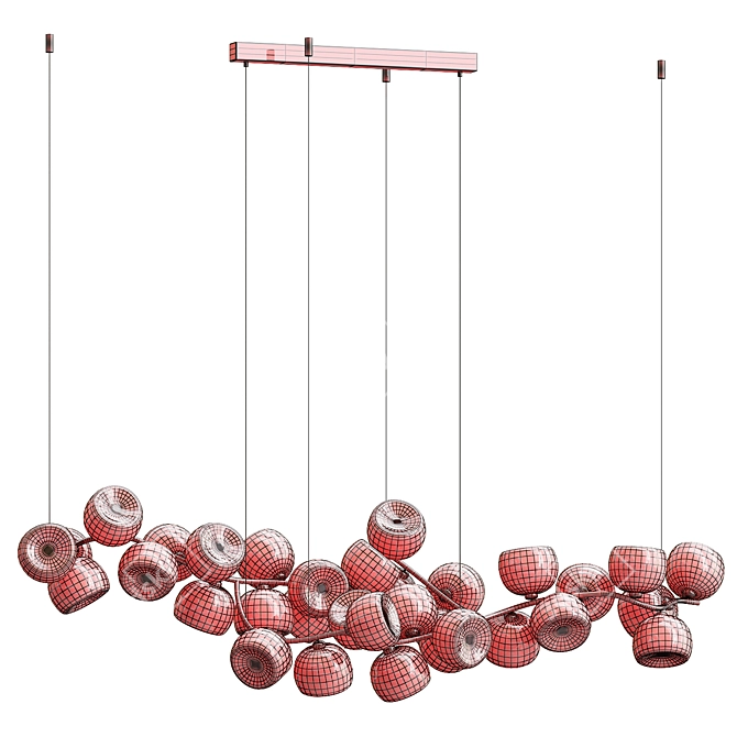 Sculptural Maehwa 34 Lighting Fixture 3D model image 3