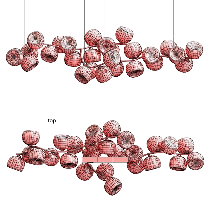 Sculptural Maehwa 34 Lighting Fixture 3D model image 4