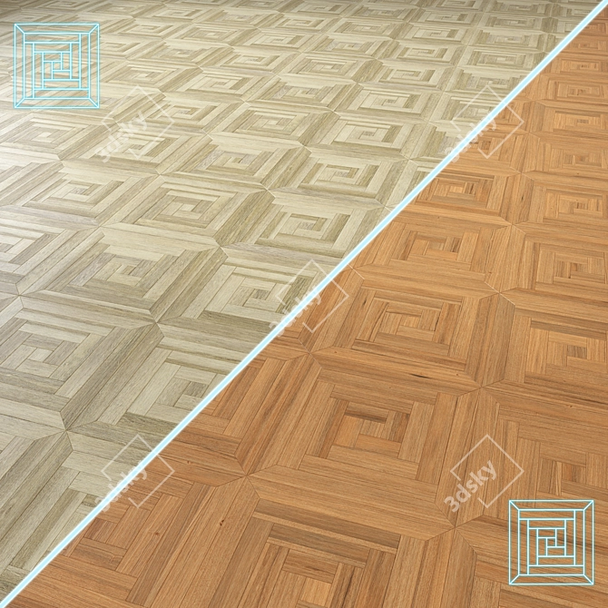 3D Wooden Floor Model - High-Quality 3D model image 2