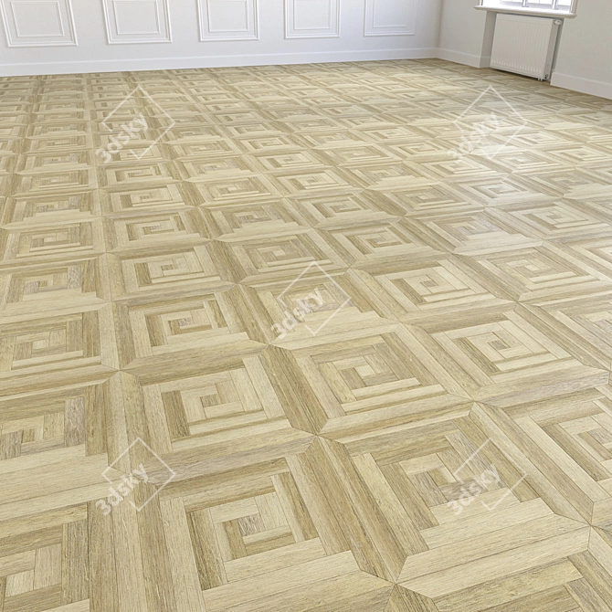 3D Wooden Floor Model - High-Quality 3D model image 5