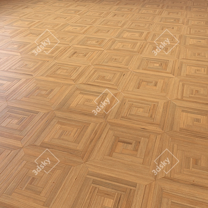 3D Wooden Floor Model - High-Quality 3D model image 6