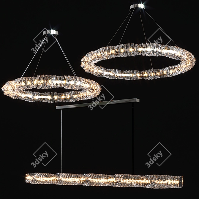 Elegant CARE RING Pendant Lamps 3D model image 1