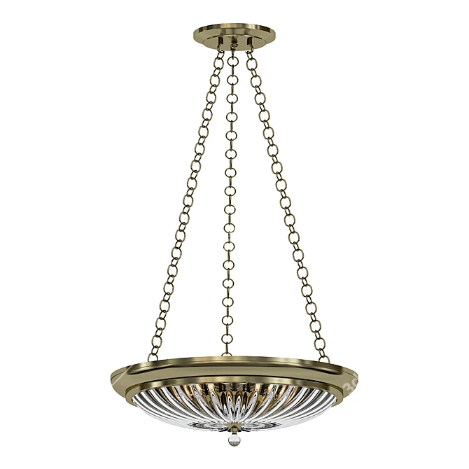 Elegant Celina 3-Light Chandelier 3D model image 1