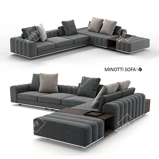 Luxurious MINOTTI FREEMAN Lounge Set 3D model image 1