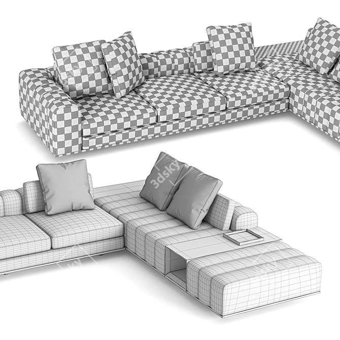 Luxurious MINOTTI FREEMAN Lounge Set 3D model image 3