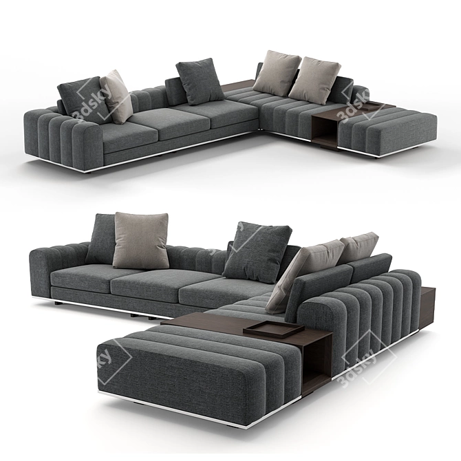 Luxurious MINOTTI FREEMAN Lounge Set 3D model image 4