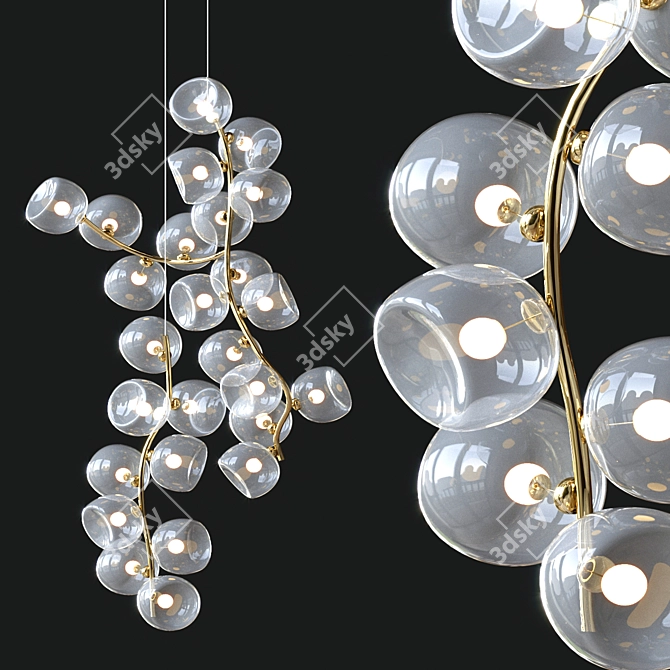 Modern Geometric Pendant Light 3D model image 1