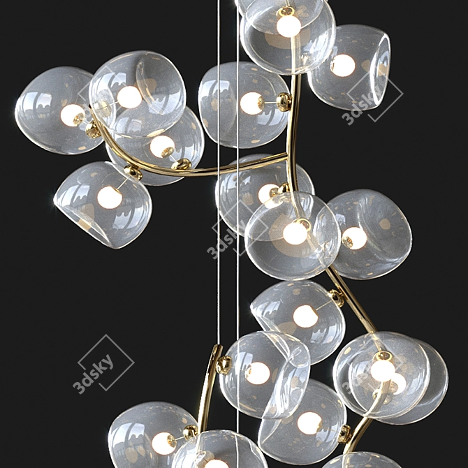 Modern Geometric Pendant Light 3D model image 2