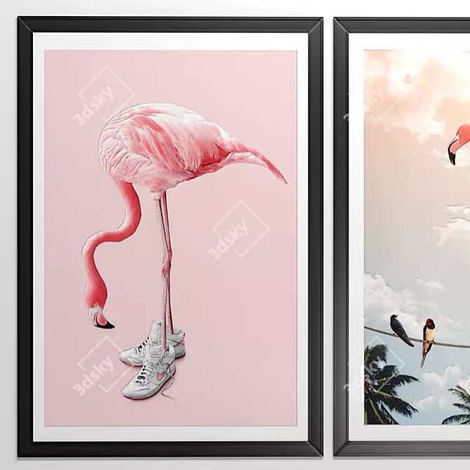 Modern Minimal Art Frames Collection 3D model image 2