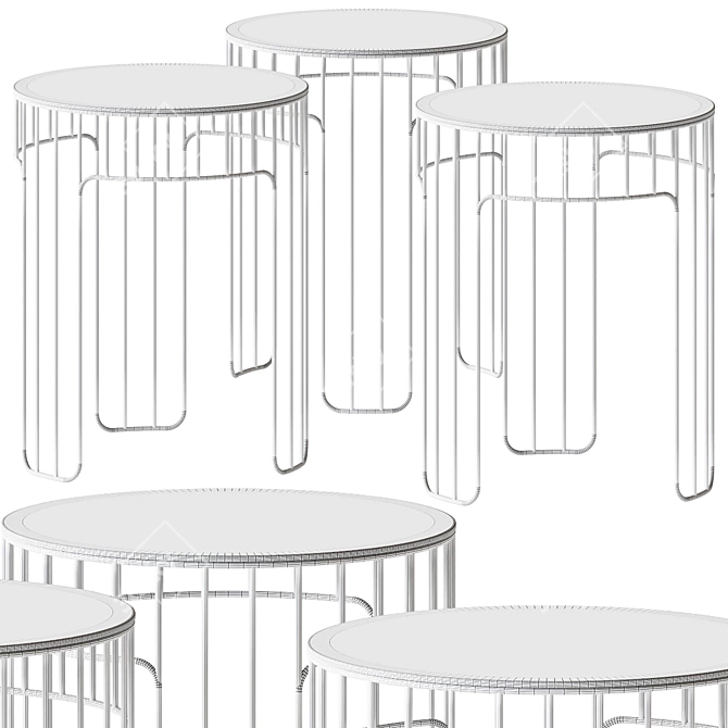 Elegant Cadence Side Table 3D model image 2