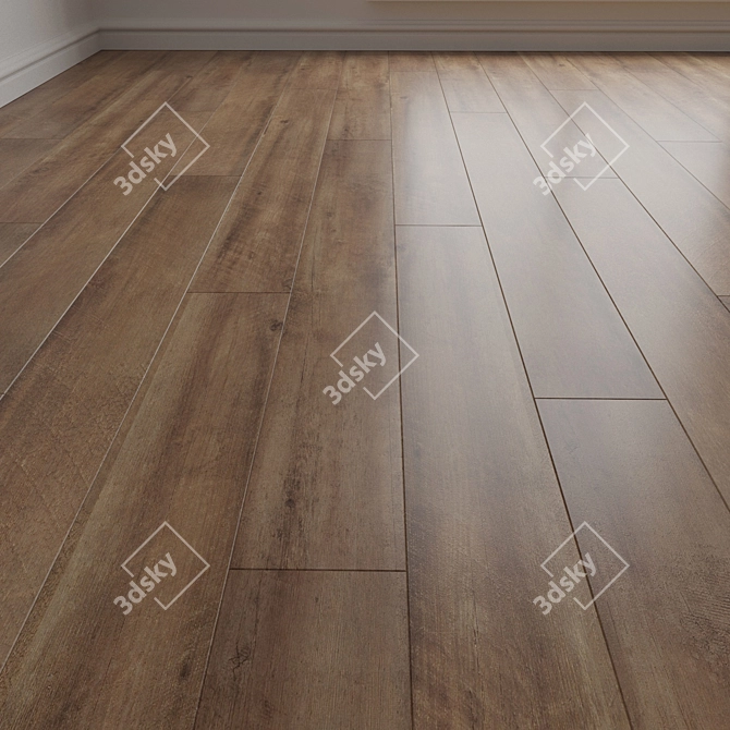 Versatile Wood Floor Panels 3D model image 4