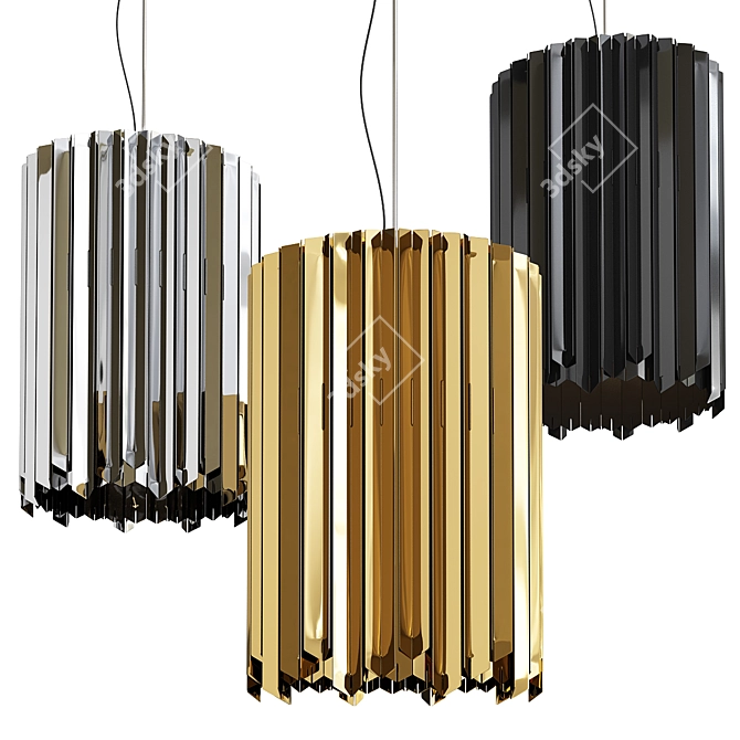 Elegant Tom Kirk Pendant Light 3D model image 1