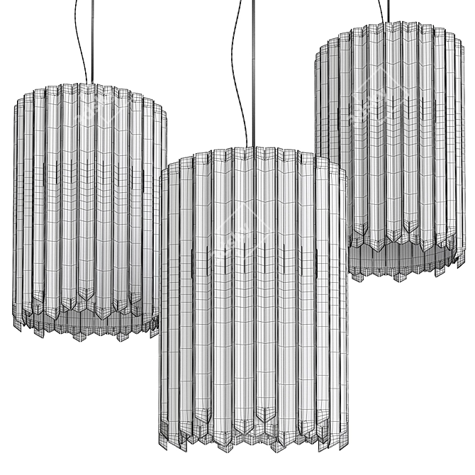 Elegant Tom Kirk Pendant Light 3D model image 2