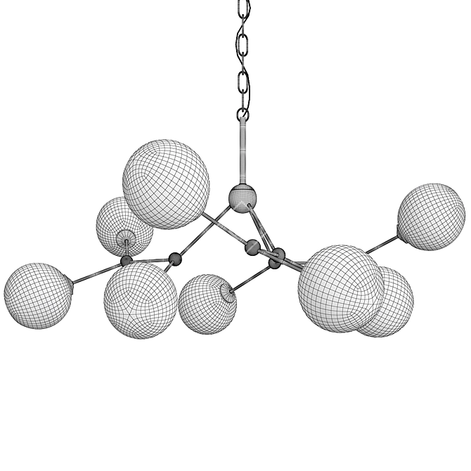 Elegant Gallotti Branches 9 Chandelier 3D model image 2