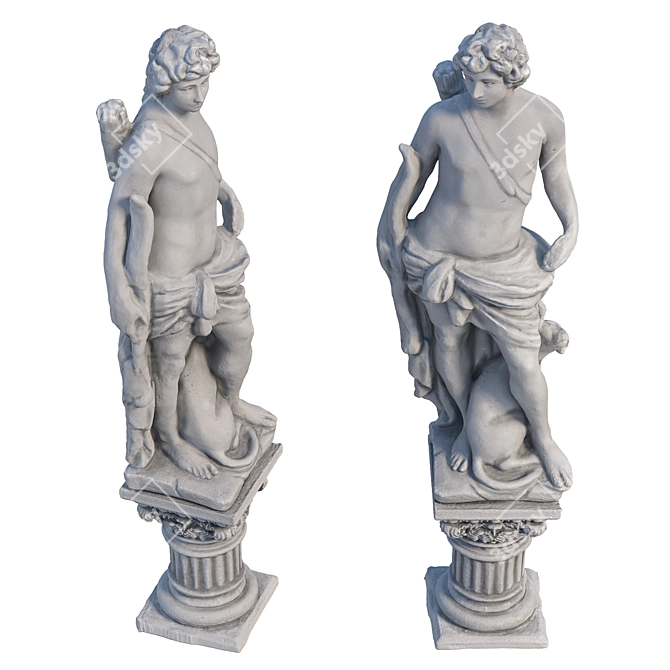 Greek Sculpture Tristan 3D model image 5