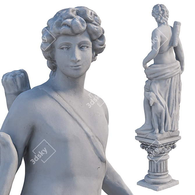 Greek Sculpture Tristan 3D model image 6