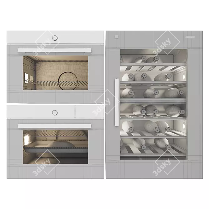 V-ZUG Steam Oven Combo & Wine Cooler 3D model image 3