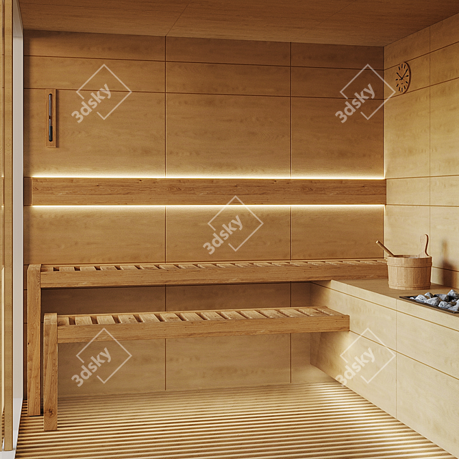 Finnish Sauna 3D Model	Collection 3D model image 4