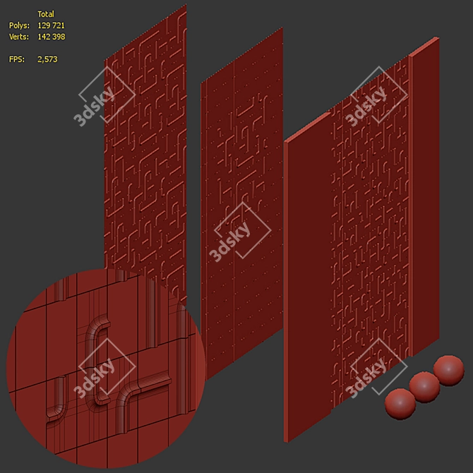 Sophie Tarbuck Concrete Wall Panels 3D model image 7