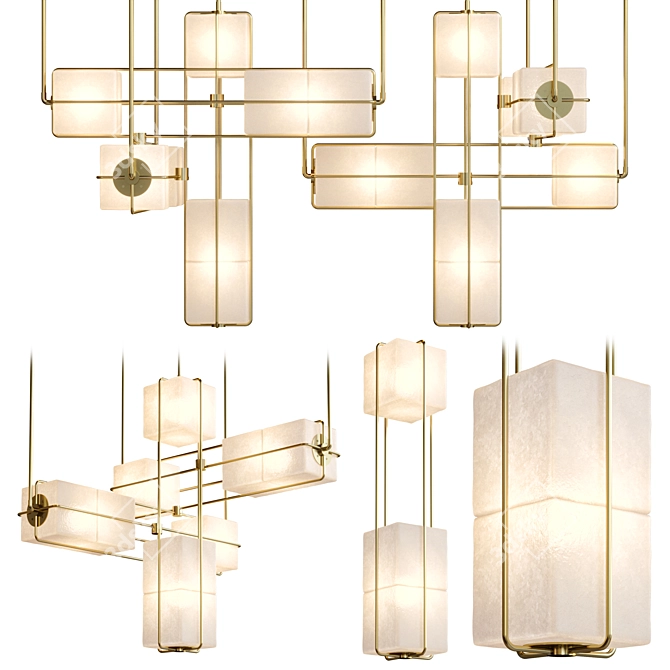 Contemporary Alice Pendant Chandelier 3D model image 2