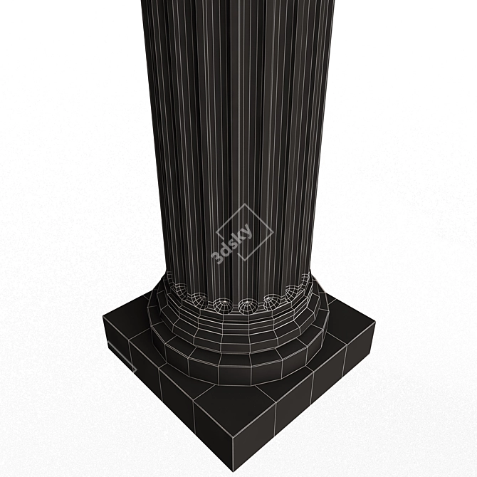 Modern Architectural Column Capital 3D model image 6