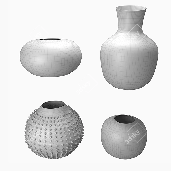 Zulu Beer Pots Collection 3D model image 6