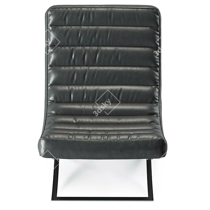  Luxe Leather Lounger: Exclusive Comfort 3D model image 6