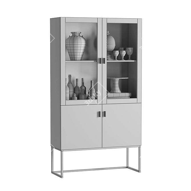 Pottery Barn Hardy 40 Bar Cabinet - High-Quality 3D Model 3D model image 2