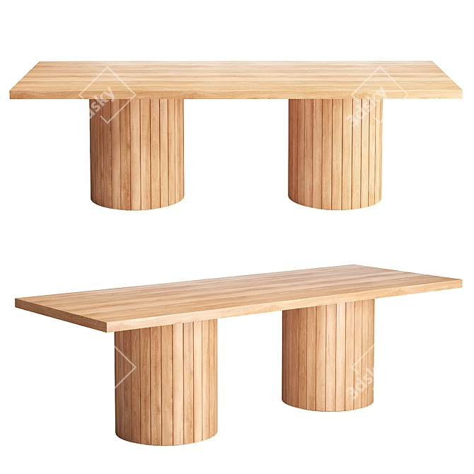  Sleek Barrel Table Design 3D model image 1