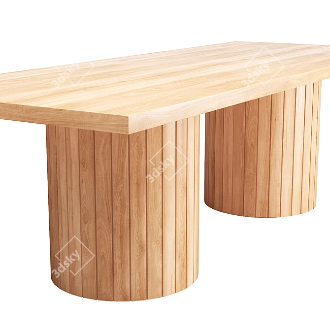  Sleek Barrel Table Design 3D model image 3