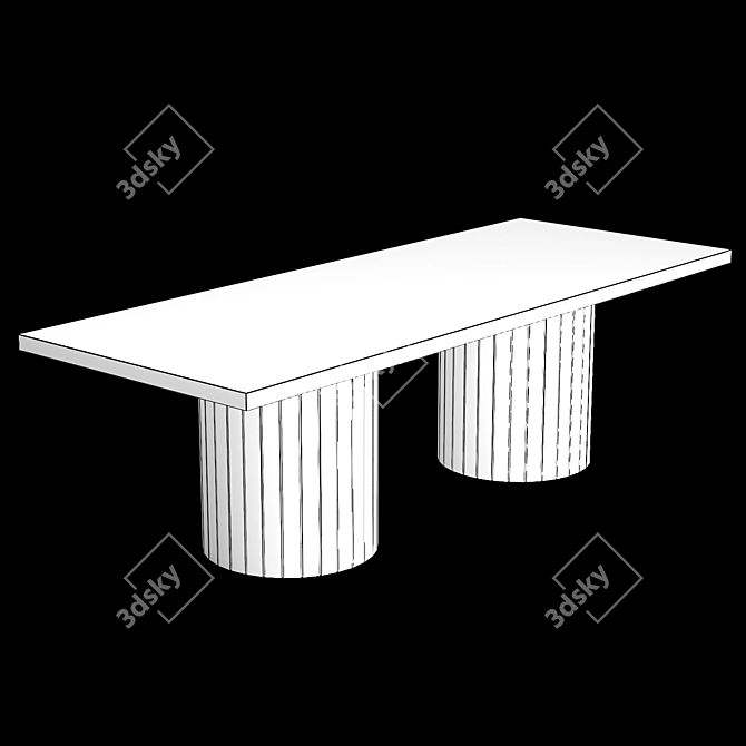  Sleek Barrel Table Design 3D model image 4