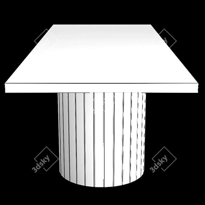  Sleek Barrel Table Design 3D model image 5