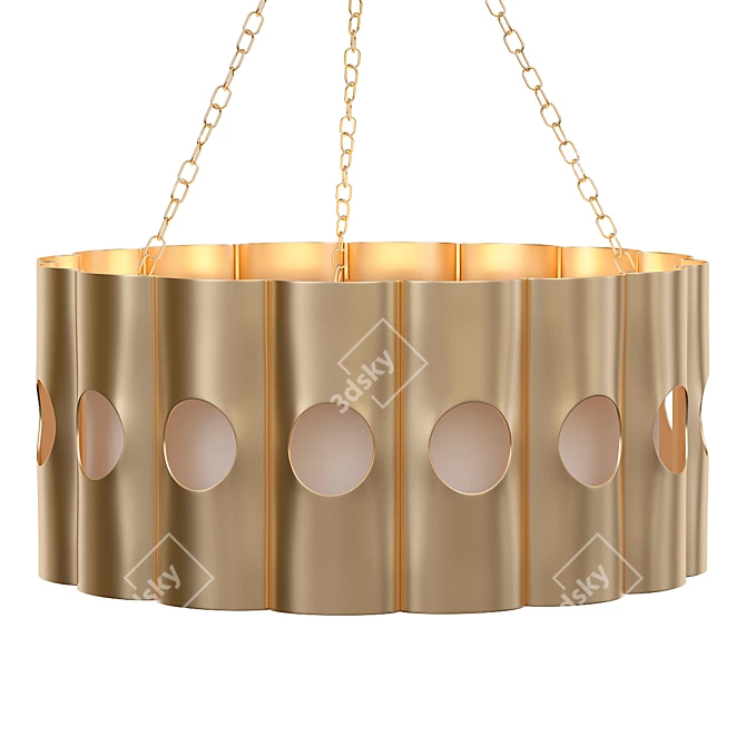 Sleek Sacramento Chandelier Shine 3D model image 1