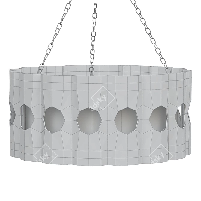 Sleek Sacramento Chandelier Shine 3D model image 2