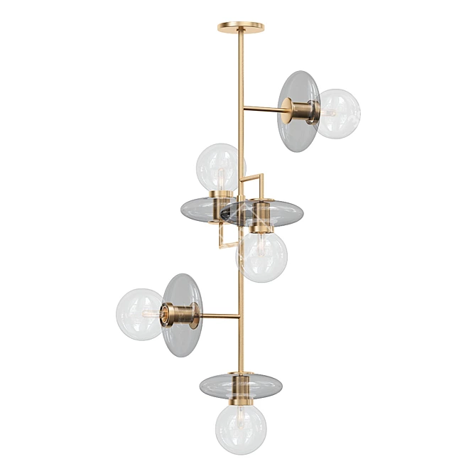 Elegant Pimpri Chandelier Fixture 3D model image 1