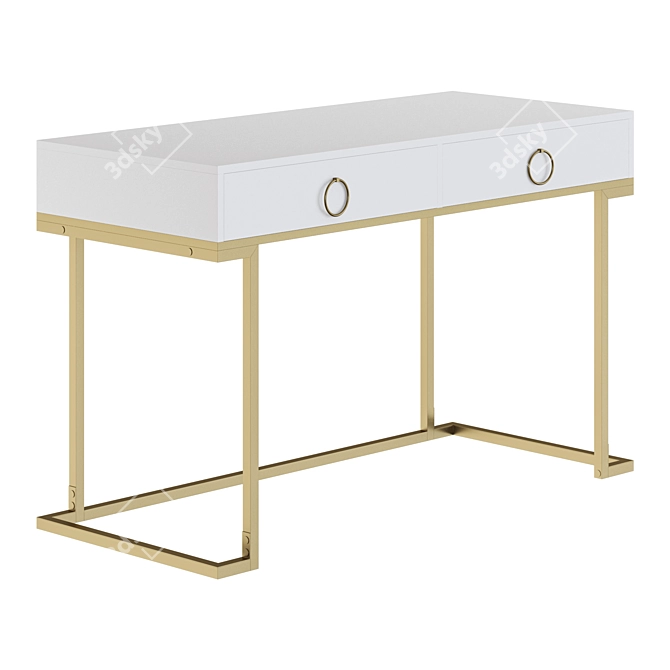 **Title:** Modern Geometric Console Desk 3D model image 1