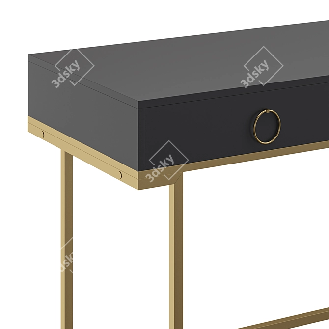 **Title:** Modern Geometric Console Desk 3D model image 2