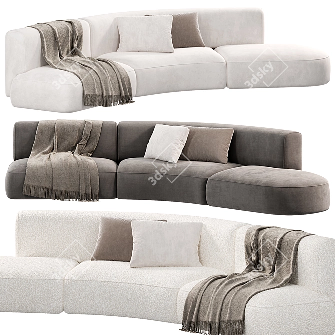 Elegant JEFF Sofa by Pedrali 3D model image 1