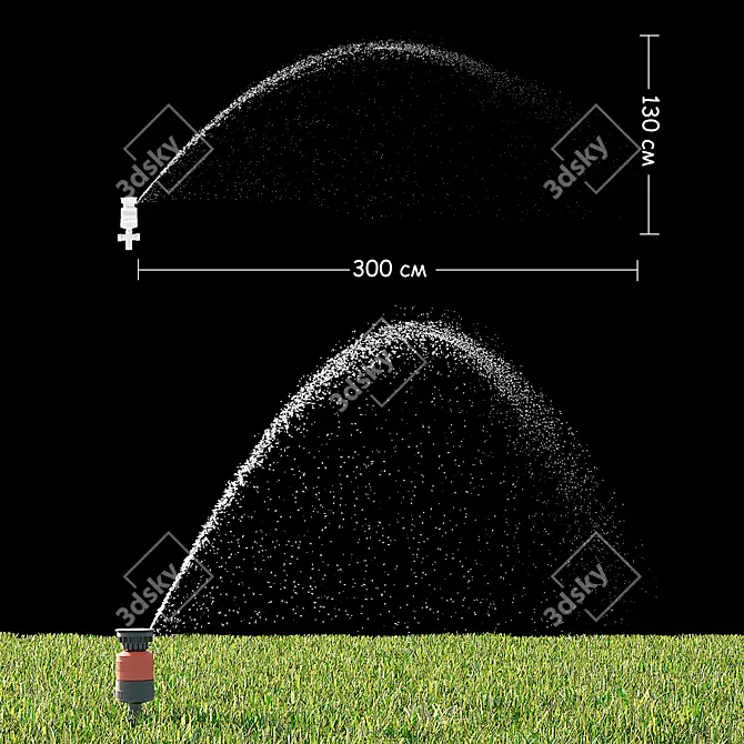 Corona Scatter Lawn Irrigation 3D model image 2