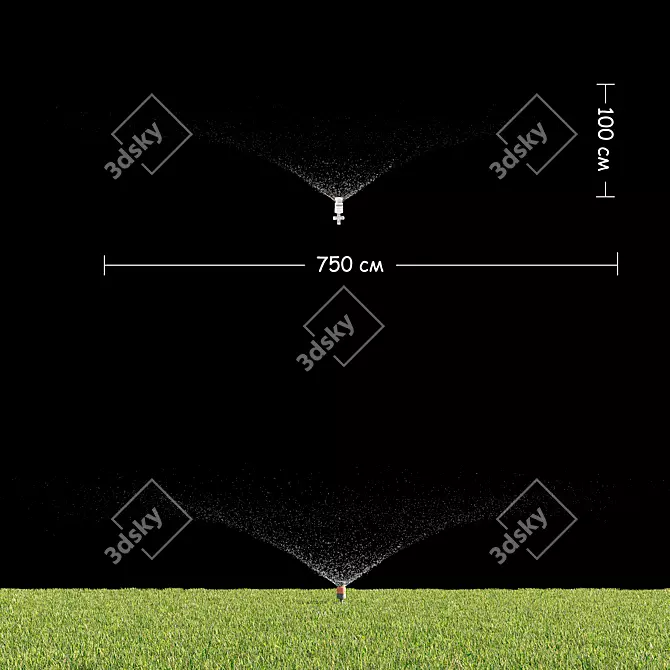 Corona Scatter Lawn Irrigation 3D model image 3