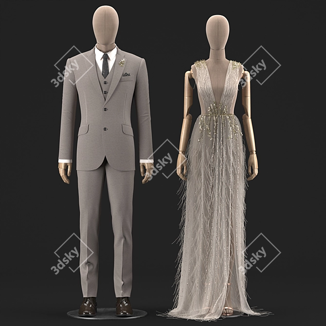 Corona 3ds Max Mannequin Set 3D model image 1