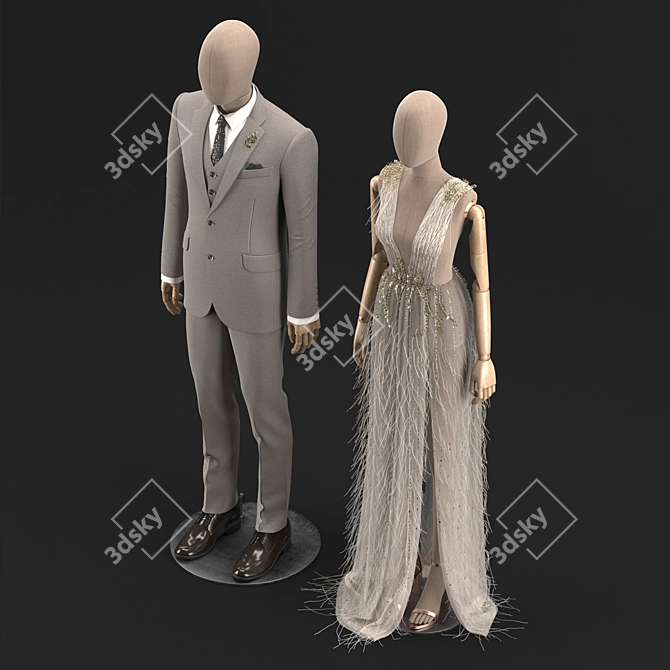 Corona 3ds Max Mannequin Set 3D model image 5