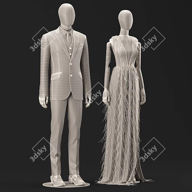 Corona 3ds Max Mannequin Set 3D model image 7