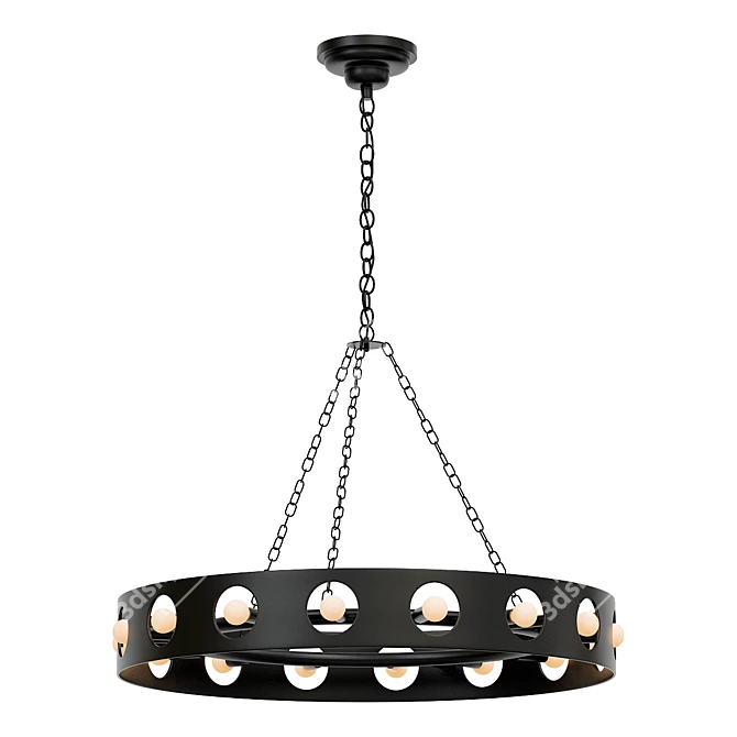 Glamorous Arteriors Redondo Chandelier 3D model image 1